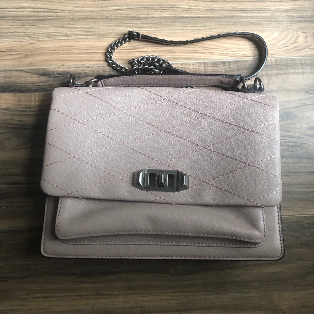 Rebecca minkoff dusty pink chain strap bag